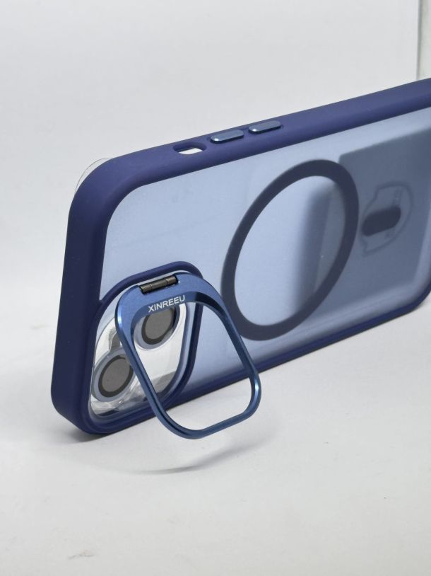 IPhone 15 - Matte Mobile Phone Case with Metal Lens Holder