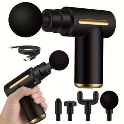Cordless Battery Powered Massage Gun Deep Tissue 4 Specialized Heads (Rechargeable battery)